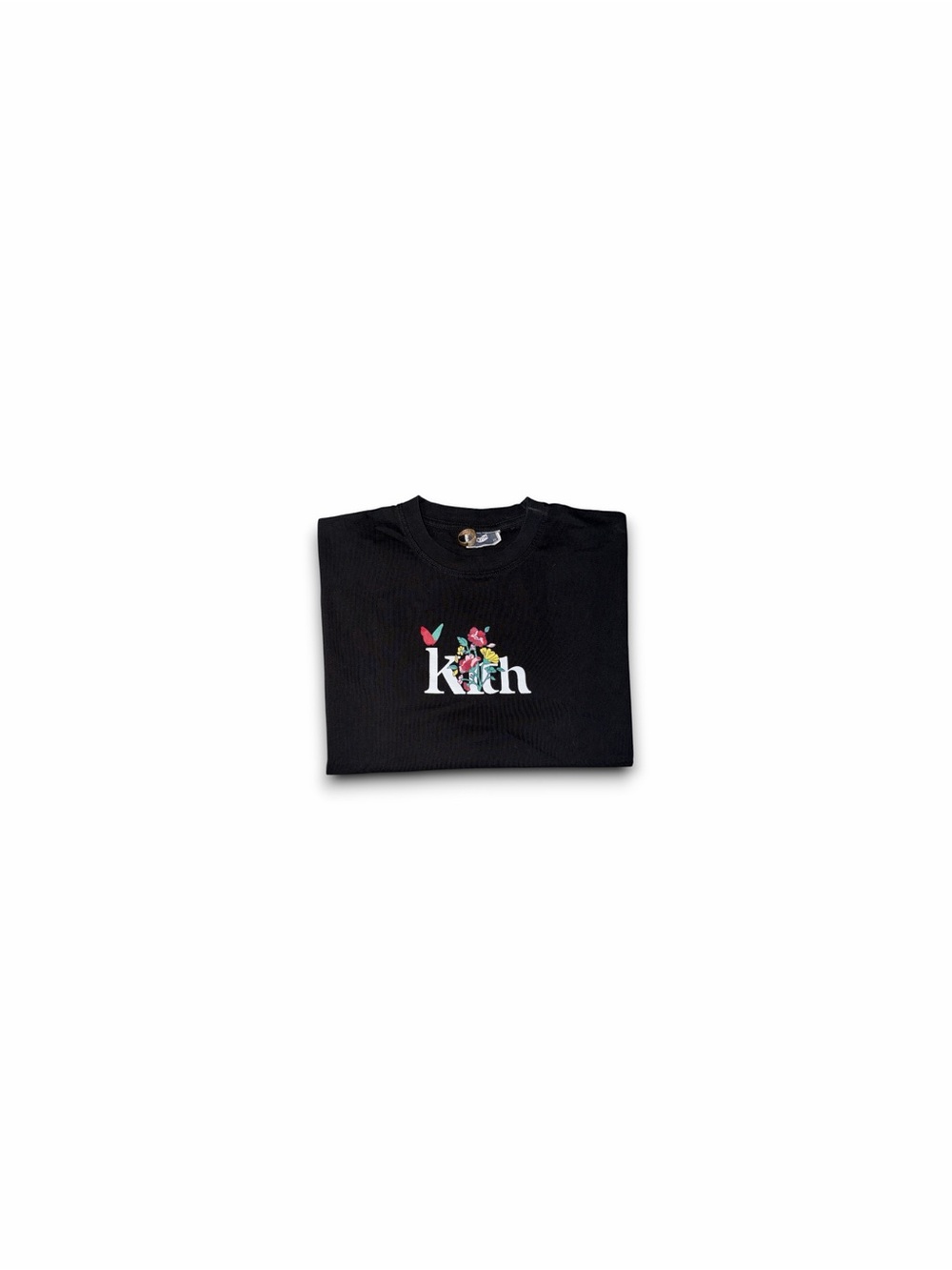 Kith Begonia Floral Serif Logo Tee S Black Mens XL